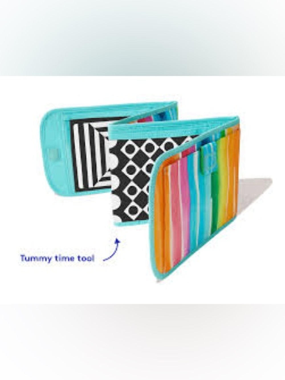 Lovevery Tummy Time Standing Card Holder with Black and White cards